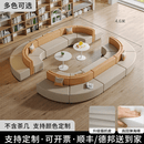 睿商弧形办公沙发组合简约创意大堂会客厅等候休息区接待皮艺茶几休闲 组合三 4.7m
