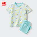 优衣库婴幼儿宝宝UT Sanrio快干睡衣/短袖起居服婴儿睡衣484992 60 浅蓝色 100