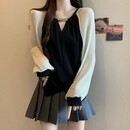 【轻奢品质】韩系女士装2026春季新款小个子法式气质高级感hq 黑色 XL 【建议 120-140斤】