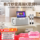 威斯汀家庭k歌一体机ktv音响 350-128G 便携桌面蓝牙音箱 高音质客厅家用