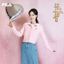 FILA春晚同款腮红毛衣斐乐杨幂同款女士编织外套2026春新款新年麻花衫 红紫色-PU M 165/84A/M