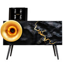 Citozz德国柏林之声恒哈图联名专业级留声机柜式一体黑胶唱片机轻奢蓝牙音响 恒哈图