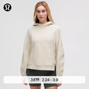 lululemon丨Scuba 女士超宽松款侧开口连帽衫 LW3IUJS 杂色骨白 M /L