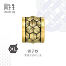 周生生黄金转运珠 Charme XL酷黑 足金锁子纹串珠 93841C定价
