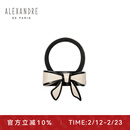 亚历山大（ALEXANDRE DE PARIS）戴安娜系列发圈蝴蝶结发饰甜美风马尾圈情人节礼物 X米色
