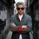 JEEP SPIRIT男士唐装中国风男装春季新款中式外套休闲复古盘扣上衣男 绿色 M 170 男女通用适合体重100-110斤