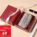 高尔夫（GOLF）钥匙包女时尚印花多功能汽车钥匙扣多功能零钱包情人节礼物