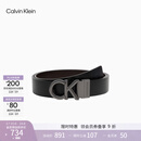 Calvin KleinJeans男士商务绅士风休闲双面用ck字母金属扣腰带皮带节日礼物