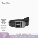 Calvin KleinJeans男士双面用商务绅士休闲通勤ck针扣式牛皮革腰带皮带礼物