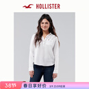 HOLLISTER小海鸥图案美式经典款三粒扣简约百搭衬衫女装340-6043 白色 S (165/84A)