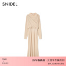SNIDEL2026春夏新品甜美雪纺拼接露肩交叉针织连衣裙SWNO261316 象牙白 均码 (F)