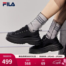 斐乐（FILA）女鞋帆布鞋LAVA胖胖底厚高底增鞋板鞋帆布鞋休闲鞋 黑-BK 37.5