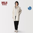 MUJI 女式 不易沾水防紫外线可折叠风帽长大衣 女装外套春季 BD11YC6S 象牙色 M (160/84A)