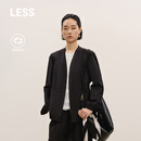 LESS【商场同款/精工系列】2026春新环保棉麻高智感西装2Q3713630 001本黑 S