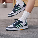 adidas ENTRAP美式校园风运动少年感复古篮球风板鞋男女阿迪达斯   白色/绿色/蓝色   42