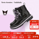 巴拉巴拉童鞋儿童靴子马丁靴女童秋冬短靴潮流【三丽鸥IP】