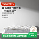斯诺曼五星级酒店柔软羽绒床垫15%白鹅绒床垫床褥子鹅毛床垫1.8*2m 白色