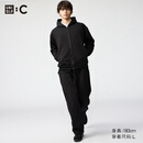 优衣库常规款合作款男女装宽松运动长裤裤脚抽绳482314 479854 482314/09黑色 M