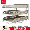晨光（M&G）晨光ADM94743 简易型文件盘文件筐资料整理收纳分类  灰色 三层 2个装