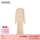 SNIDEL2026春夏新品甜美雪纺拼接露肩交叉针织连衣裙SWNO261316 象牙白 均码 (F)