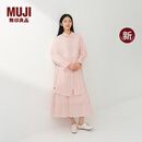 MUJI IDEE 女式 强捻 长袖衬衫连衣裙 女装裙子 连身裙 26年春季新品 浅粉红色 均码 （165/88A）