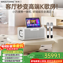 威斯汀家庭k歌一体机ktv音响 350-128G 便携桌面蓝牙音箱 高音质客厅家用
