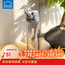 乐扣乐扣（LOCK&LOCK）人鱼线塑料运动水杯夏天便携水壶带刻度提手男女水杯子700ML灰色
