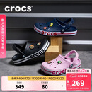 卡骆驰（CROCS）贝雅卡骆班洞洞鞋|205089 黑/白-066 41/42(260mm)