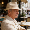 百帽王出口高档亚麻礼帽男英伦绅士帽夏季遮阳帽草帽凉帽中老年老头帽子 麻本色（100%纯粗麻） 中可调节56-57