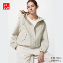 优衣库女装休闲连帽短外套早春26春夏新款481600 31 米色 M