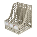 晨光（M&G）晨光文具三联办公文件框ADM94739 加厚文件筐文件架 资料整理收纳文件栏 灰色 3个装