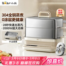 小熊（Bear）电蒸锅 炖蒸煮一体自动断电3层蒸锅 全钢0涂层多功能17.3L不锈钢可涮火锅电煮锅DZG-BA7N6