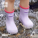 幸福玛丽（Cheerful Mario）儿童雨鞋女童宝宝雨靴水鞋学生小童女孩女款1-3岁2婴幼儿软底胶鞋