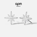 APM Monaco【38女神节礼物】六芒星银耳钉女耳环银耳饰时尚饰品送女友