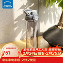 乐扣乐扣（LOCK&LOCK）人鱼线塑料运动水杯夏天便携水壶带刻度提手男女水杯子700ML灰色
