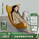 朗姿【王楚然同款 25h风衣】Basic衣橱经典双排扣高智通勤女风衣外套 深米色 S