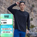 mont·bell 长袖t恤男户外春夏速干透气轻便纯色简约百搭上衣 1114688 BK黑色 L