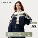 LACOSTE法国鳄鱼女装25秋冬新款法国制造拉链卫衣外套|SF5247 XCH/藏青色/白色/条纹 M 38