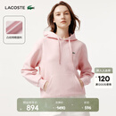 LACOSTE法国鳄鱼女装25秋冬新款套头卫衣cleanfit连帽衫|SF5259 ADY/浅粉色 L