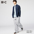 优衣库常规款合作款男女装宽松运动长裤裤脚抽绳482314 479854 482314/03灰色 M