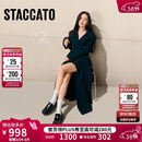 思加图杨幂同款2026春秋叶伯爵乐福鞋皮鞋女EGB60AA6 松露黑 37