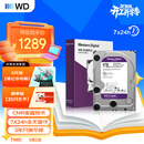 西部数据（WD）4TB 监控级机械硬盘 WD Purple 西数紫盘 SATA 256MB CMR垂直 安防存储 3.5英寸 WD43PURZ