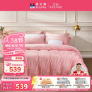 富安娜床上用品四件套欧式提花高档床品套件纯棉床单双人加大230*229cm