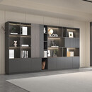 办公室书柜老板背景柜文件柜子木质资料柜收纳柜储物柜靠墙落地柜 八门文件柜 （包邮包安装）