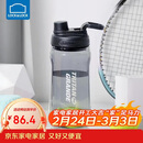 乐扣乐扣（LOCK&LOCK）大容量水杯tritan运动摇摇杯便携提手水壶男女塑料杯子1.5L黑色