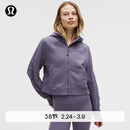 lululemon丨Scuba 女士超宽松款拉链连帽衫*拉绒 LW3HTLS 葡萄朦胧紫 M /L