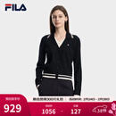 FILA 斐乐官方女士编织外套2026春新款休闲假两件学院风毛衣开衫 传奇蓝-NV M 165/84A/M