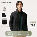 LACOSTE法国鳄鱼男装25秋冬新款菱形格绗缝立领棉服外套|BH2542 031/黑色 M /L 52