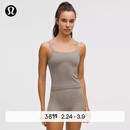 lululemon丨Ebb to Street 女士前后 U 领短款运动背心 B/C LW1ERWS 暖褐灰/暖褐灰 S /6