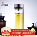 希诺（heenoor）双层玻璃杯男家用商务办公泡茶杯子过滤车载水杯XN-9607 410mL
